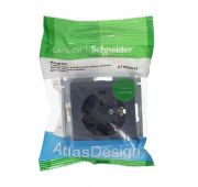 Розетка 1-м СП AtlasDesign 16А IP20 с заземл. механизм грифель SE ATN000743