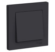 Выключатель 1-кл. СП AtlasDesign 10А IP20 (сх. 1) 10AX в сборе карбон SE ATN001012