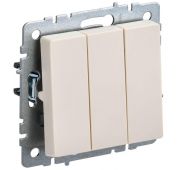 Выключатель 3-кл. СП BRITE ВС10-3-0-БрКр 10А механизм беж. IEK BR-V30-0-10-K10