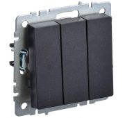 Выключатель 3-кл. СП BRITE ВС10-3-0-БрЧ 10А механизм черн. IEK BR-V30-0-10-K02