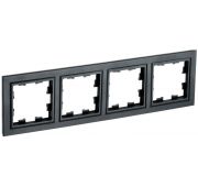 Рамка 4-м BRITE РУ-4-БрЧ черн. IEK BR-M42-K02