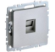 Розетка компьютерная СП RJ45 кат.5E BRITE РК10-БрА механизм алюм. IEK BR-K10-1-K47