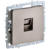Розетка компьютерная СП RJ45 кат.5E BRITE РК10-БрШ механизм шампань IEK BR-K10-1-K37
