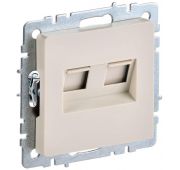 Розетка компьютерная двойн. СП RJ45 кат.5E BRITE РК10-2-БрКр механизм беж. IEK BR-K20-1-K10