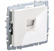 Розетка компьютерная СП RJ45 кат.5E BRITE РК10-БрБ механизм бел. IEK BR-K10-1-K01