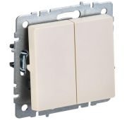 Выключатель 2-кл. СП BRITE ВС10-2-0-БрКр 10А механизм беж. IEK BR-V20-0-10-K10