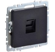 Розетка компьютерная СП RJ45 кат.5E BRITE РК10-БрЧ механизм черн. IEK BR-K10-1-K02