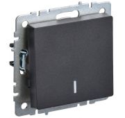 Выключатель 1-кл. СП BRITE ВС10-1-1-БрЧ 10А с индик. механизм черн. IEK BR-V10-1-10-K02