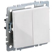 Выключатель проходной 2-кл. СП BRITE ВС10-2-6-БрБ 10А механизм бел. IEK BR-V22-0-10-K01