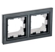 Рамка 2-м IP44 BRITE РУ-2-БрЧ-44 черн. IEK BR-M22-44-K02