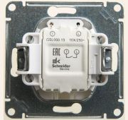 Выключатель 1-кл. СП Glossa 10А IP20 (сх. 1а) 10AX с подсветкой механизм перламутр. SE GSL000613