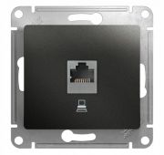 Розетка компьютерная 1-м Glossa RJ45 кат.5E механизм антрацит SE GSL000781K