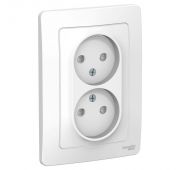Розетка 2-м СП Blanca 16А IP20 250В без заземл. защ. шторки бел. SE BLNRS000121