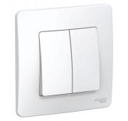 Переключатель проходной 2-кл. СП Blanca 10А IP20 (сх. 6+6) 250В бел. SE BLNVS106601