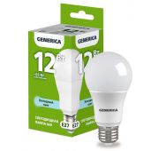 Лампа светодиодная A60 12Вт грушевидная 6500К E27 230В GENERICA LL-A60-12-230-65-E27-G