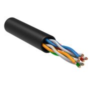 Кабель витая пара U/UTP кат.5E 4х2х24AWG solid CU LDPE Outdoor черн. (м) GENERICA BC3-C5E04-139-305-G