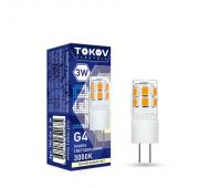 Лампа светодиодная 3Вт Capsule 3000К G4 220-240В TOKOV ELECTRIC TKE-G4-3-3K