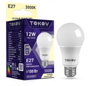 Лампа светодиодная 12Вт А60 3000К Е27 176-264В TOKOV ELECTRIC TKE-A60-E27-12-3K