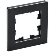 Рамка 1-м BRITE РУ-1-1-БрЧ металл черн. IEK BR-M12-M-K02