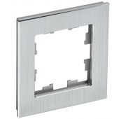 Рамка 1-м BRITE РУ-1-1-БрА металл алюм. IEK BR-M12-M-K47
