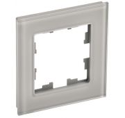 Рамка 1-м BRITE РУ-1-2-БрД стекло дым. IEK BR-M12-G-K30