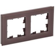 Рамка 2-м BRITE РУ-2-2-БрТБ стекло темн. бронза IEK BR-M22-G-K45
