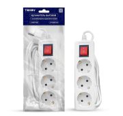 Удлинитель 3х5м с заземл. с выкл. 16А 3х1 TOKOV ELECTRIC TKE-C01-BU3-5-1-ZV