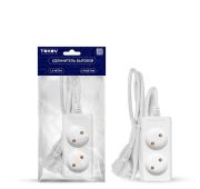 Удлинитель 2х1.5м без заземл. 10А 2х0.75 TOKOV ELECTRIC TKE-C01-BU2-1.5-075