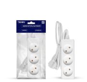 Удлинитель 3х3м без заземл. 10А 2х0.75 TOKOV ELECTRIC TKE-C01-BU3-3-075