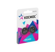 Элемент питания литиевый CR2450 2хBL (блист.2шт) КОСМОС KOCR2450BL2