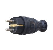 Вилка прямая 16А с заземл. каучук TOKOV ELECTRIC TKE-C05-KV-Z