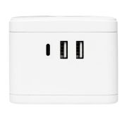 Удлинитель «Куб» 2х1.3м 2USB 2.4А+Type C + Ночник 1кв.мм EKF UBA-CUB-2-TC
