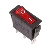 Выключатель клавишн. 250В 15А (3с) ON-OFF красн. с подсветкой (RWB-404; SC-791; IRS-101-1C) Rexant 36-2210